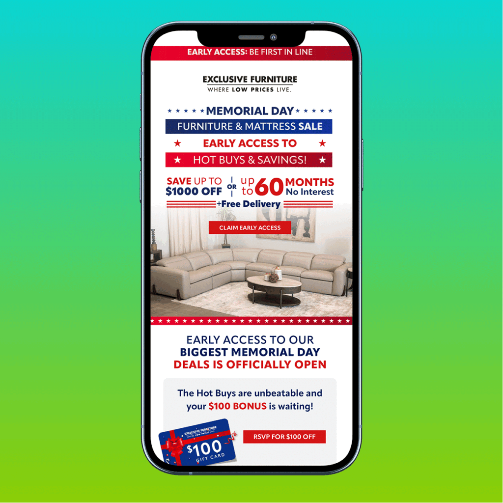 ud email furniture memorial day scroll animation