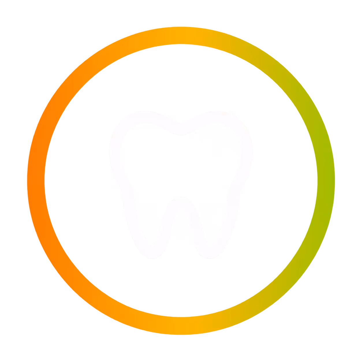 orange ombre white tooth